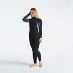C-Skins Womens Surflite 5/4/3 Wetsuit - Raven Black/Tie Dye